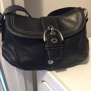 Beautiful black coach shoulder bag